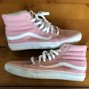 Pink Hightop Classic Vans sz 9.5 Suede & Fabric